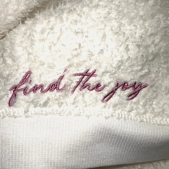 Lacey Chabert "Find the Joy" Ivory Marshmallow Chenille Open Front Cardigan XL - Picture 5 of 8